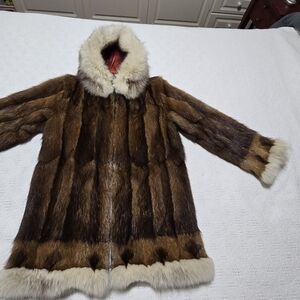 Elegant Women's Fur Coat with Hood
